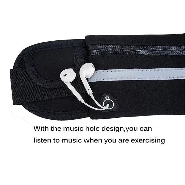 Waterproof Running Fanny Pack with Headphone Port