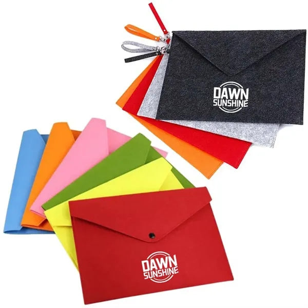 A4 Felt Document Bag 3 3/8'' L x 9 7/16'' W