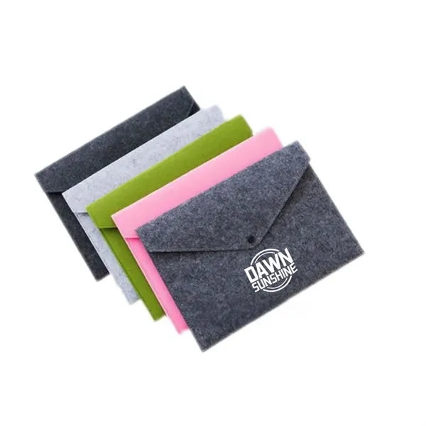 A4 Felt Document Bag 3 3/8'' L x 9 7/16'' W