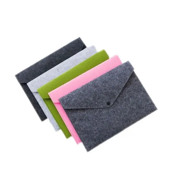 A4 Felt Document Bag 3 3/8'' L x 9 7/16'' W