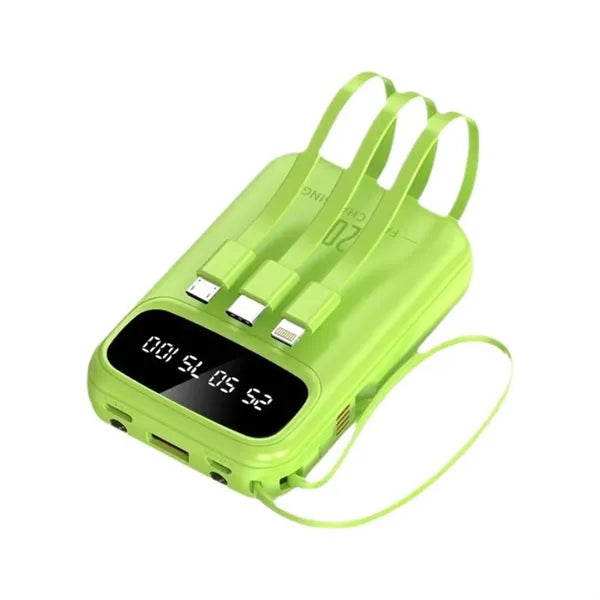 10000 mAh Built-in Cable LED Display Power Bank