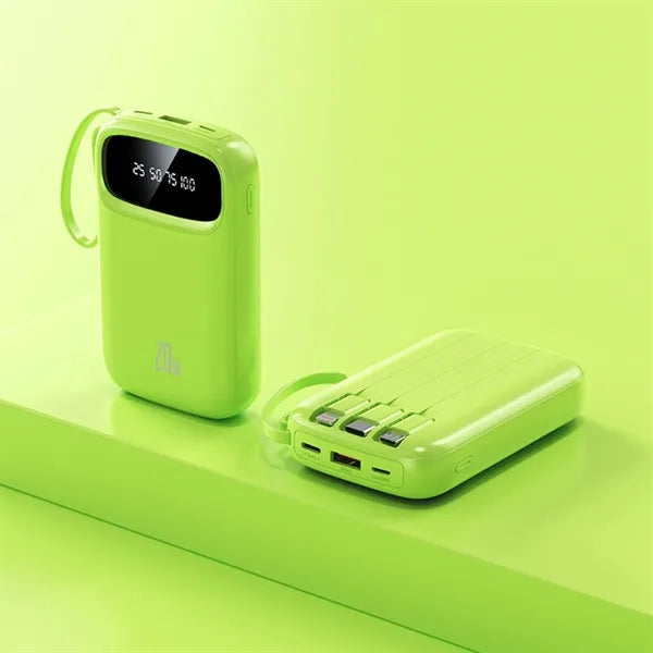 10000 mAh Built-in Cable LED Display Power Bank