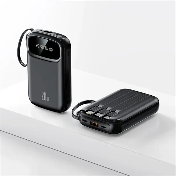 10000 mAh Built-in Cable LED Display Power Bank