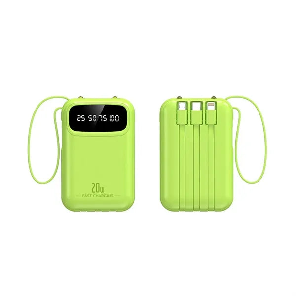 10000 mAh Built-in Cable LED Display Power Bank
