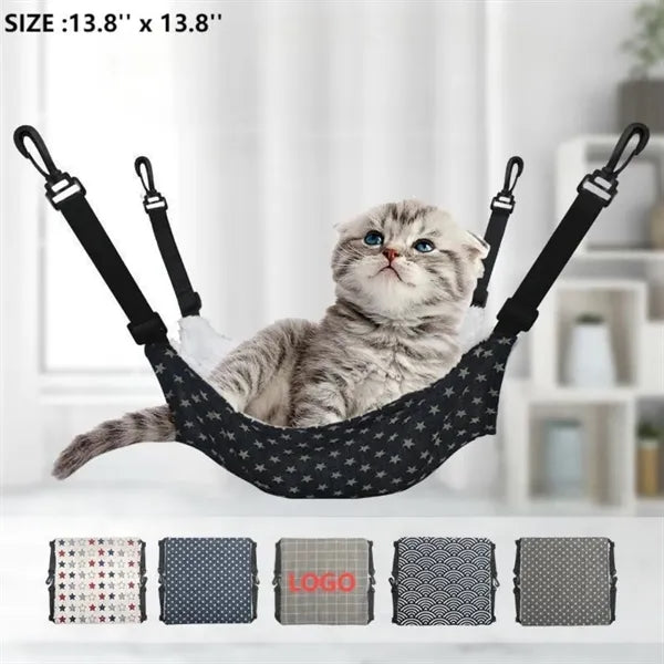 Cat Bed Hammock Adjustable Hooks Swing, Climbing Frame Toy