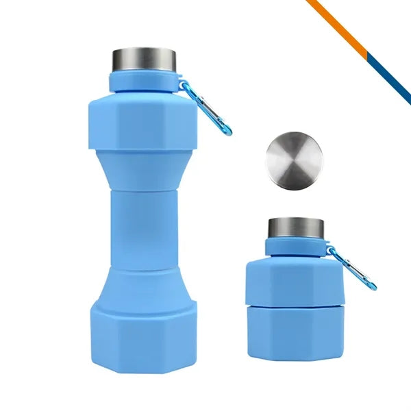Dumbbell Collapsible Water Bottle - 22 OZ.