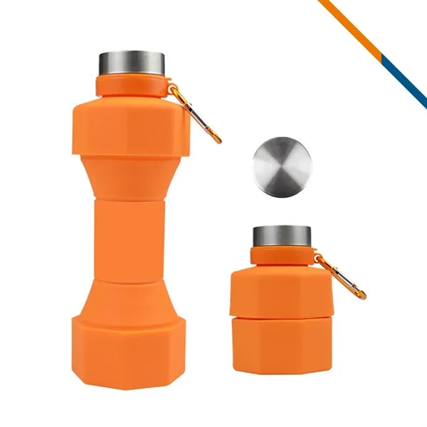 Dumbbell Collapsible Water Bottle - 22 OZ.