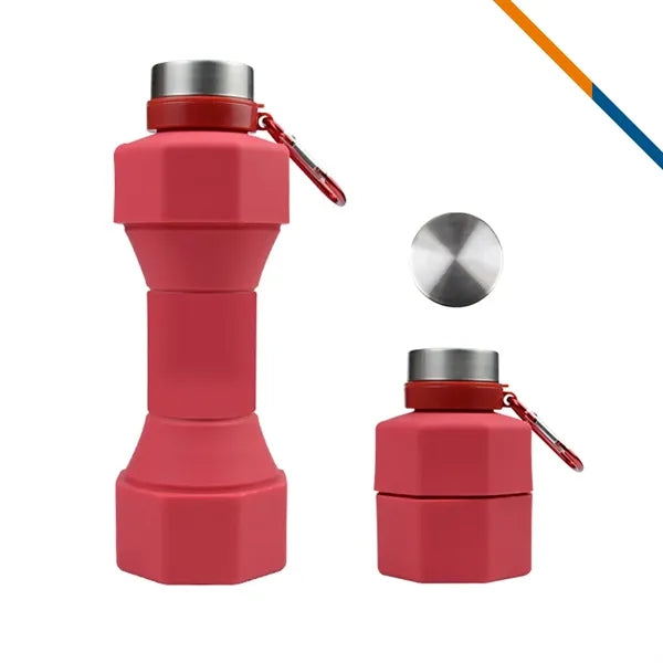 Dumbbell Collapsible Water Bottle - 22 OZ.