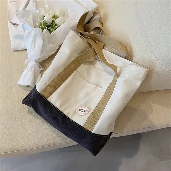 Shopping Daily Shoulder Handbag Travel Canvas Tote Bag