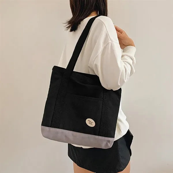 Shopping Daily Shoulder Handbag Travel Canvas Tote Bag