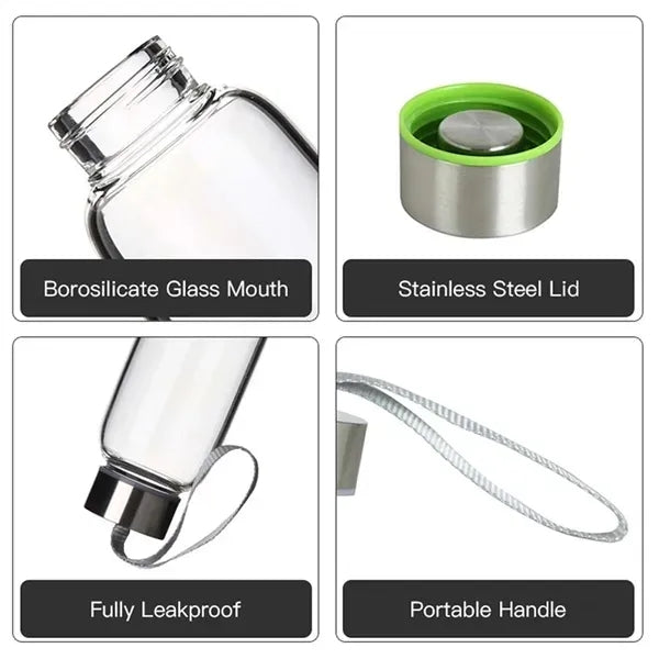 14 Oz. Glass Bottle with Neoprene Cover