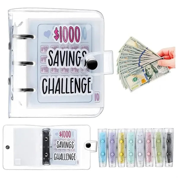 Mini Money Saving Cash Challenge Book with 25 Binder