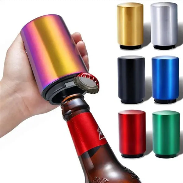 Automatic Stainless Steel Push Pop Magnetic Bottle Opener
