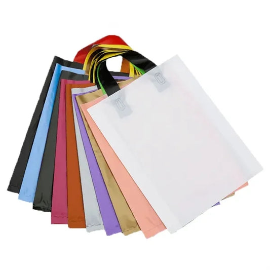 Disposable Plastic Shopping Tote Handbag Merchandise Bag