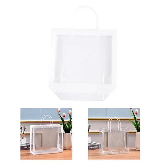Clear Plastic Merchandise Bag Grocery Totes Shopping Handbag