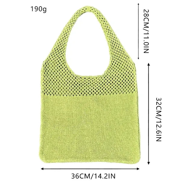 Crochet Shopping Grocery Bag Knitted Daily Tote Handbag