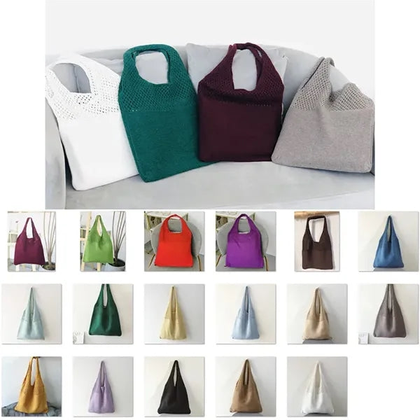Crochet Shopping Grocery Bag Knitted Daily Tote Handbag