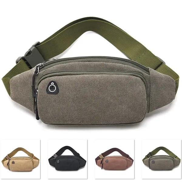 Waterproof Canvas Crossbody Hip Fanny Pack Waist Bely Bag
