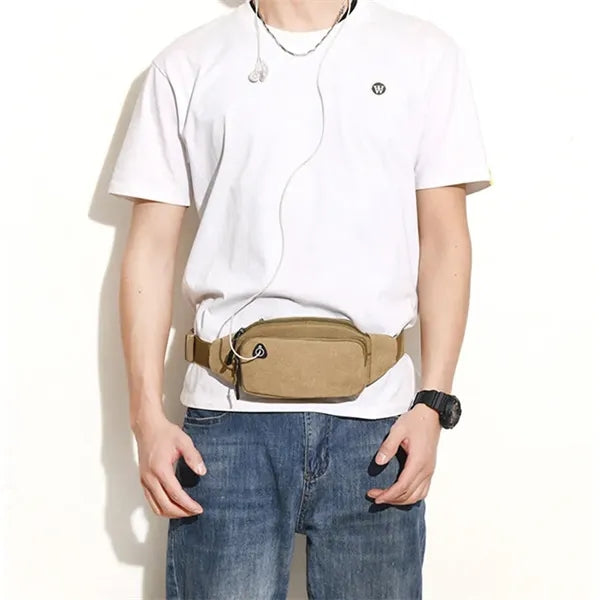 Waterproof Canvas Crossbody Hip Fanny Pack Waist Bely Bag