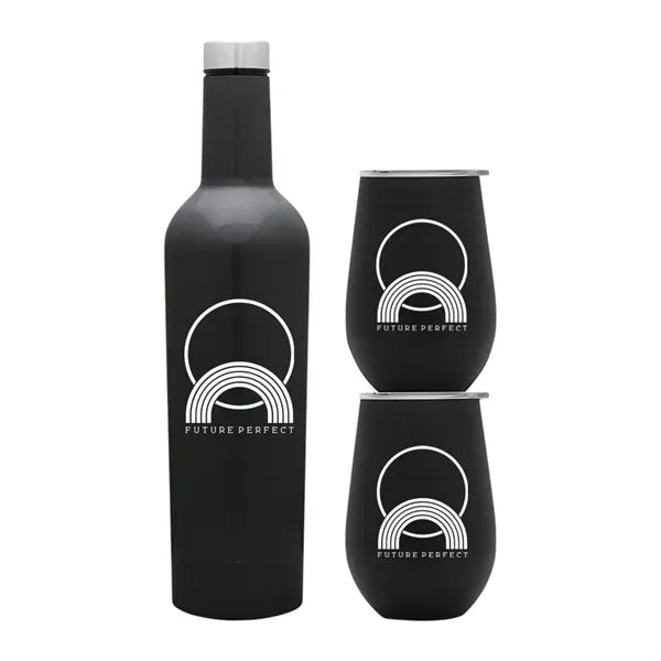 Wine Growler & Tumbler Luxury Gift Set with Bottle Slot