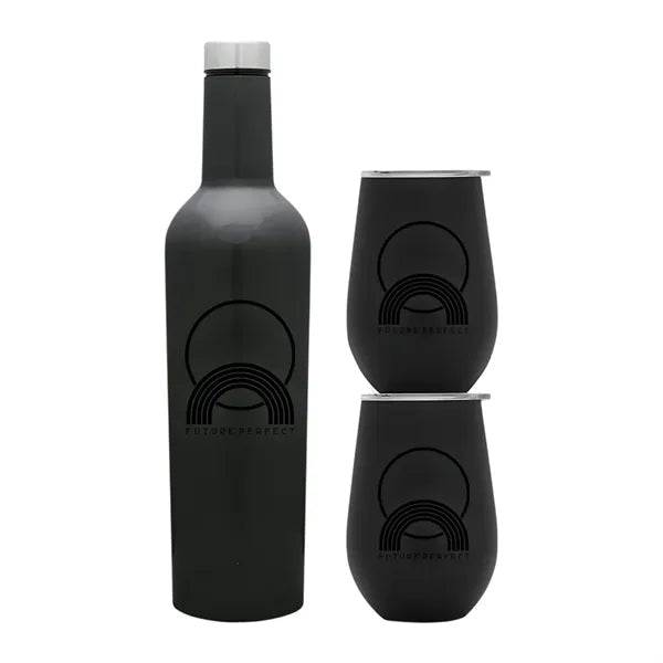 Wine Growler & Tumbler Luxury Gift Set with Bottle Slot