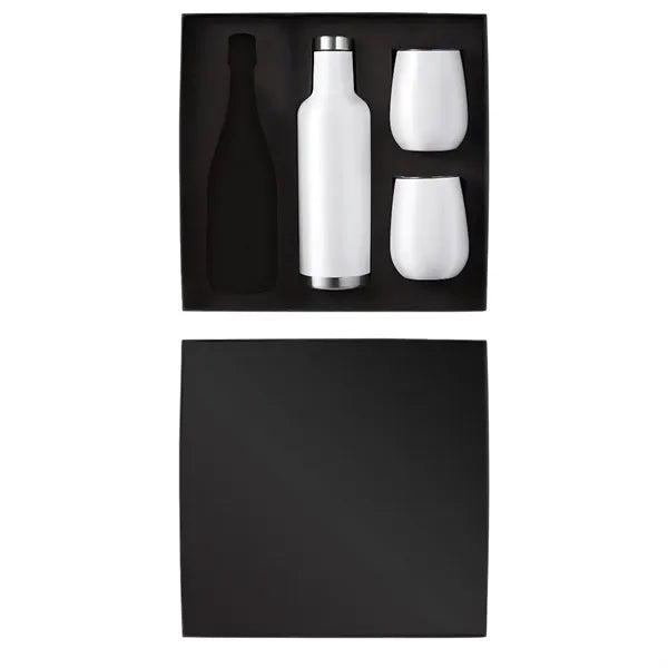 Wine Growler & Tumbler Luxury Gift Set with Bottle Slot
