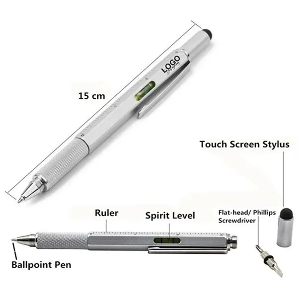 Multifunction Screwdriver Tool 6-in-1 Graduated Pen