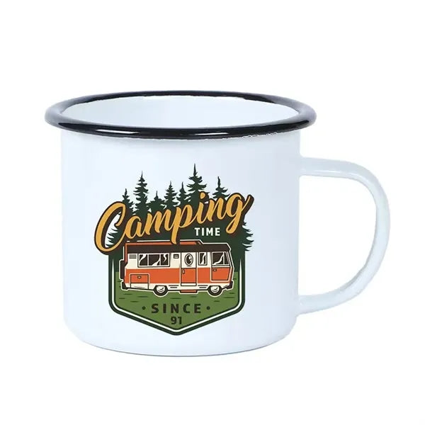 12 oz. Two-tone Enamel Coffee Mugs