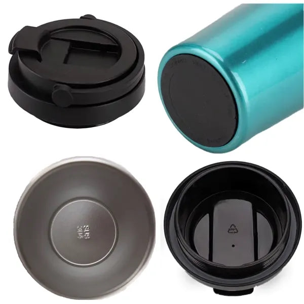17OZ Portable Double Wall Vacuum Insulated Coffee Mug w/Lid