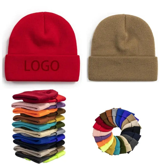 Autumn & Winter Outdoor Warm Solid Color Knitted Hat