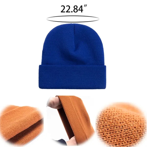 Autumn & Winter Outdoor Warm Solid Color Knitted Hat