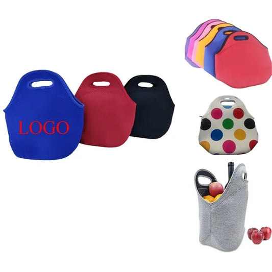 Neoprene Waterproof & Insulated Lunch Tote Bag with Zipper