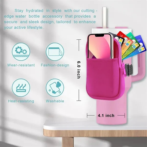 Tumbler Water Bottle Pouch Phone Holder Bag