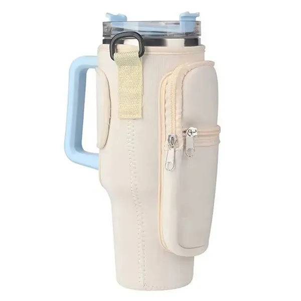 Water Bottle Carrier with Pocket
