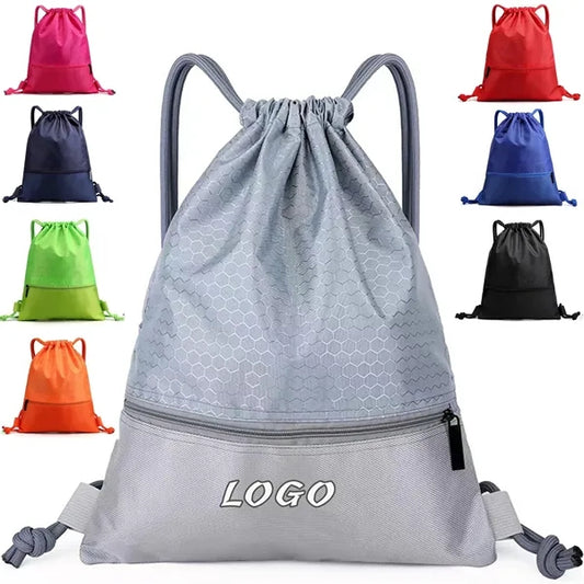 Nylon Waterproof Drawstring Bag Outdoor Fitness Sports