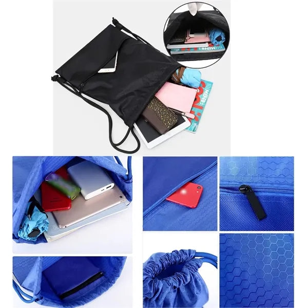 Nylon Waterproof Drawstring Bag Outdoor Fitness Sports