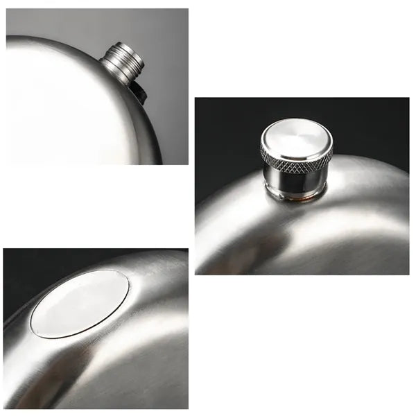 Mirror Finish 8Oz Round Hip Flask