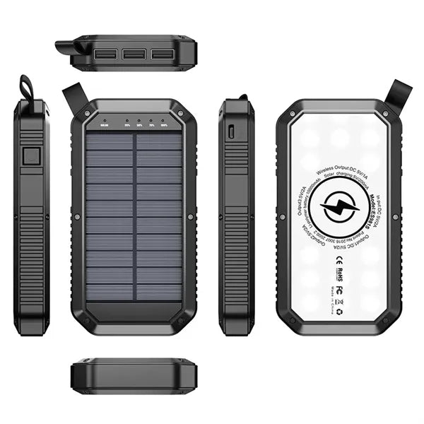10000 Mah Emergency Wireless Solar Power Bank