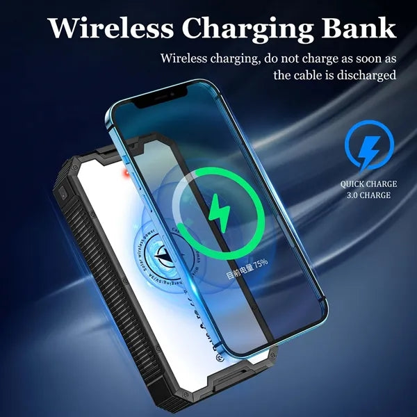 10000 Mah Emergency Wireless Solar Power Bank