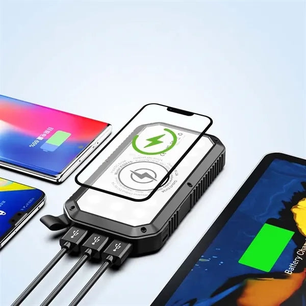 10000 Mah Emergency Wireless Solar Power Bank
