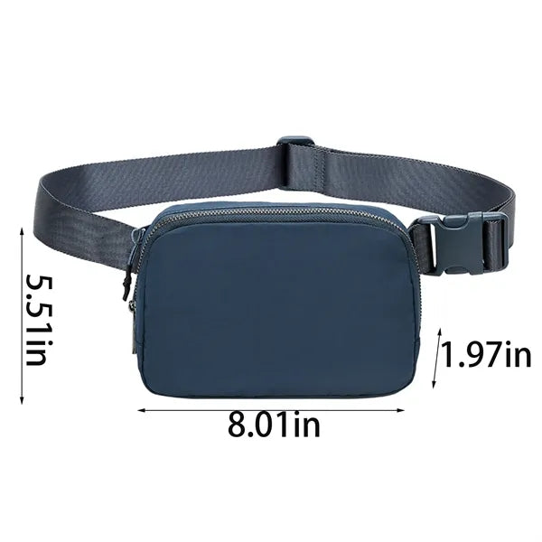 Mini Crossbody Sling Belt Bag Chest with Adjustable Shoulder