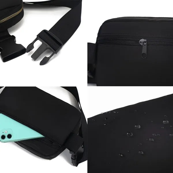 Mini Crossbody Sling Belt Bag Chest with Adjustable Shoulder