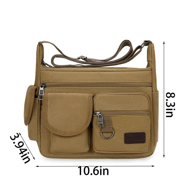 Retro Canvas Hobo Tote Messenger Bag Large Capacity