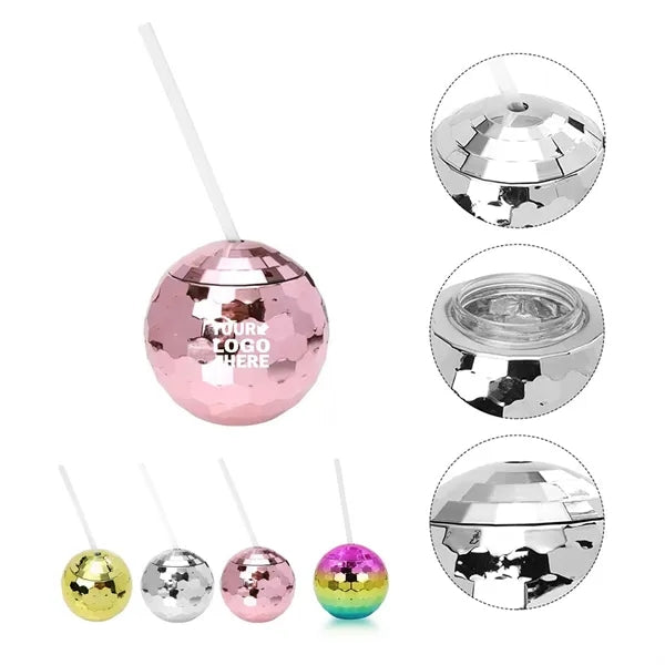 Disco Cups With Lid Straw Ball Tumbler