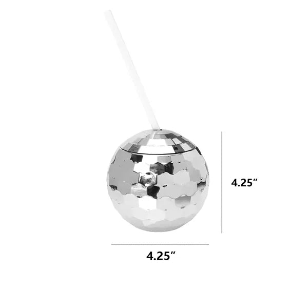 Disco Cups With Lid Straw Ball Tumbler