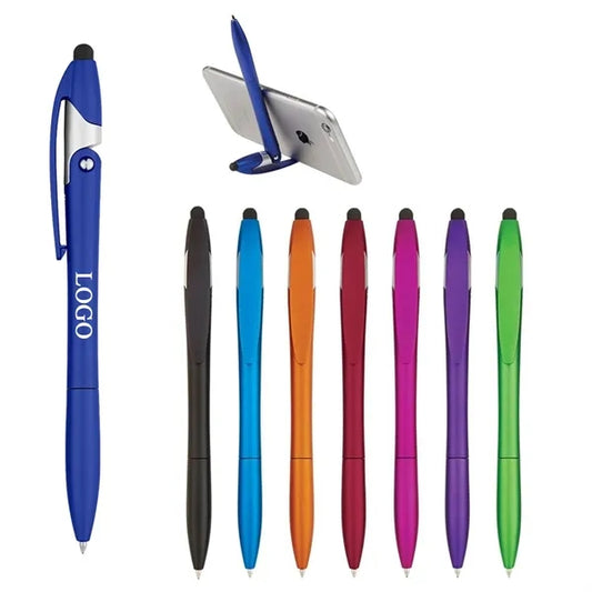 Folding Ballpoint Pen Mobile Phone Stand Touch Twist