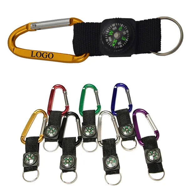 Carabiner With Compass For Camping Outdoors Adventure