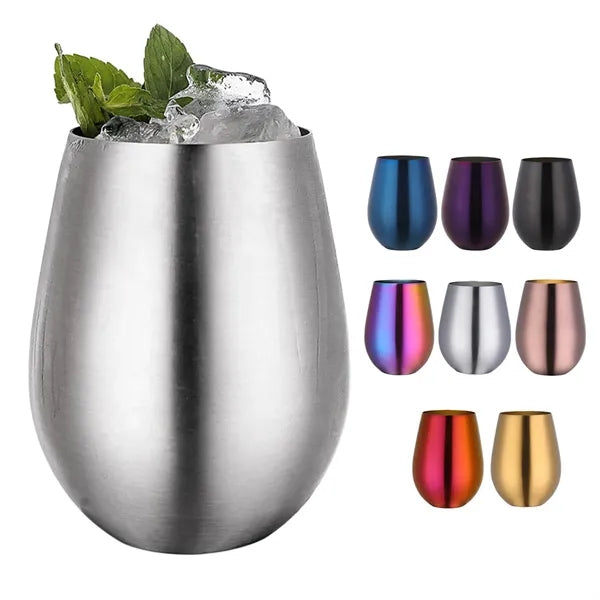 Stainless Steel Stemless Wine Glass