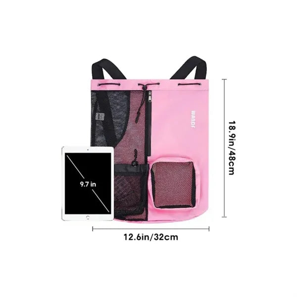 Mesh Drawstring Bag For Beach