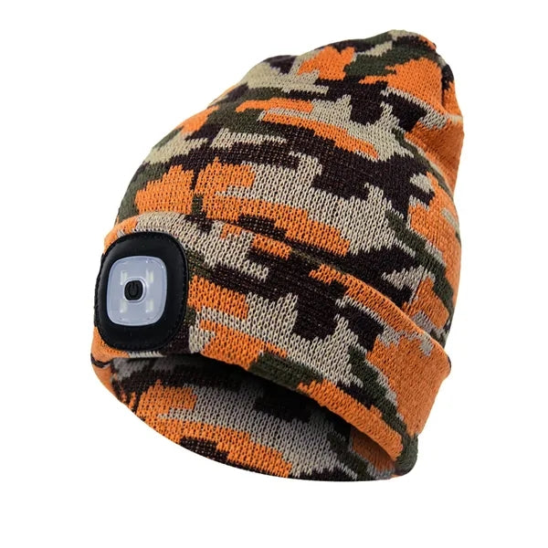 Unisex USB Rechargeable LED Beanie Hat with Light
